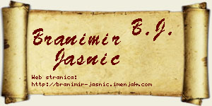 Branimir Jasnić vizit kartica